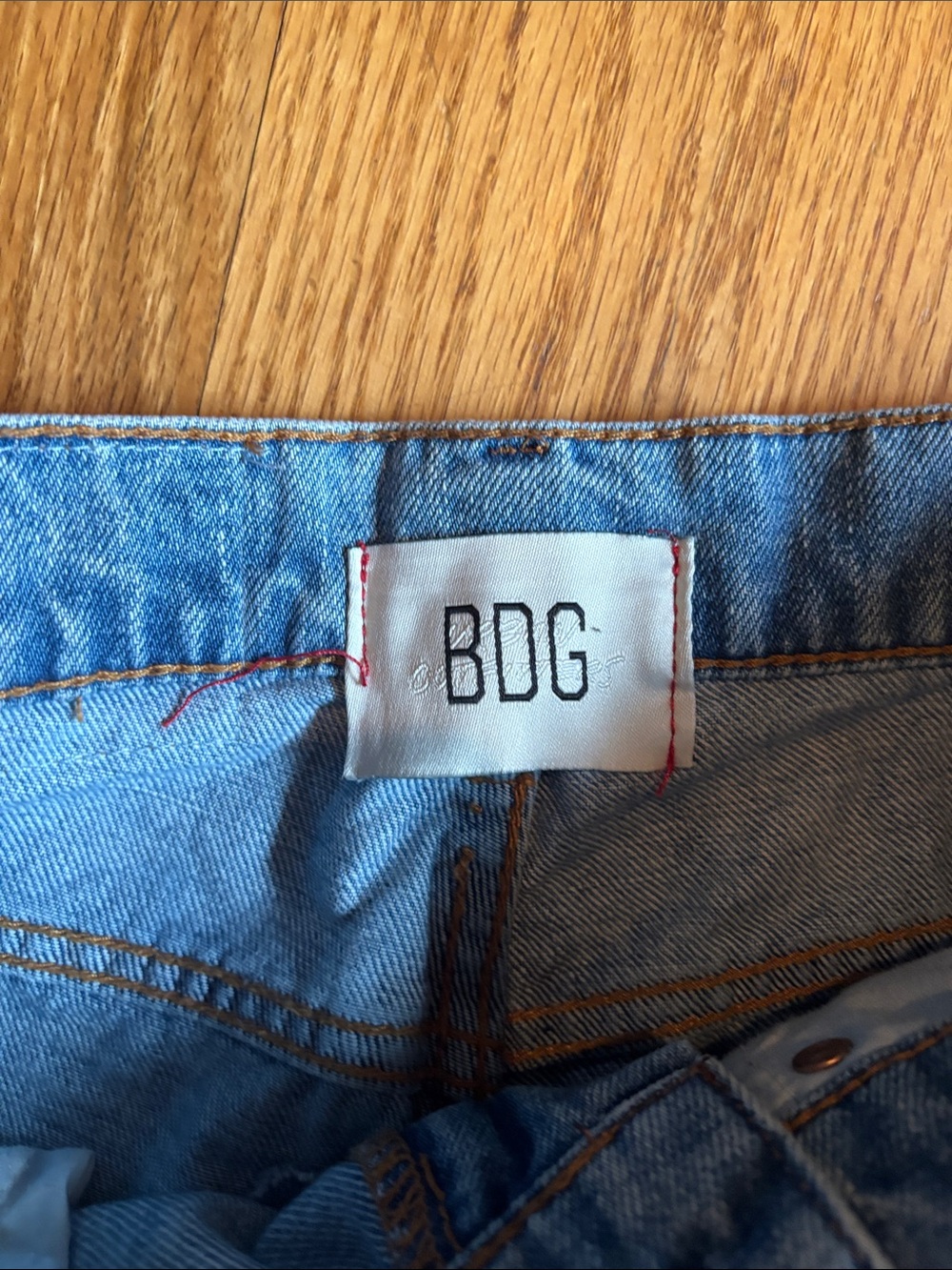 BDG Light Blue Distressed Straight-Leg Jeans - Picture 2 of 7